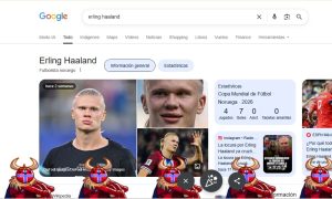 Imagen de Google sobre el efecto Haaland