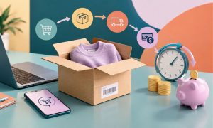 Imagen generada con inteligencia artificial sobre Flujo de devoluciones y cambios en el eCommerce
