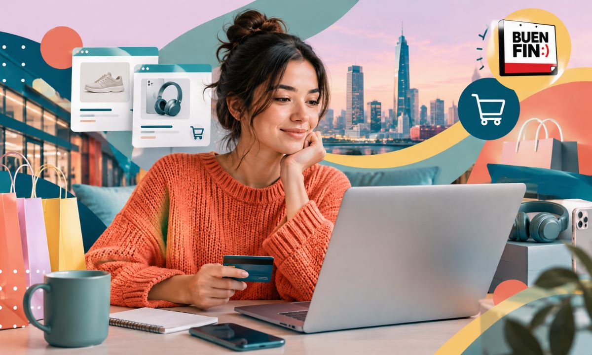 imagen generada con inteligencia artificial sobre el tipo de compradores del Buen Fin 2026