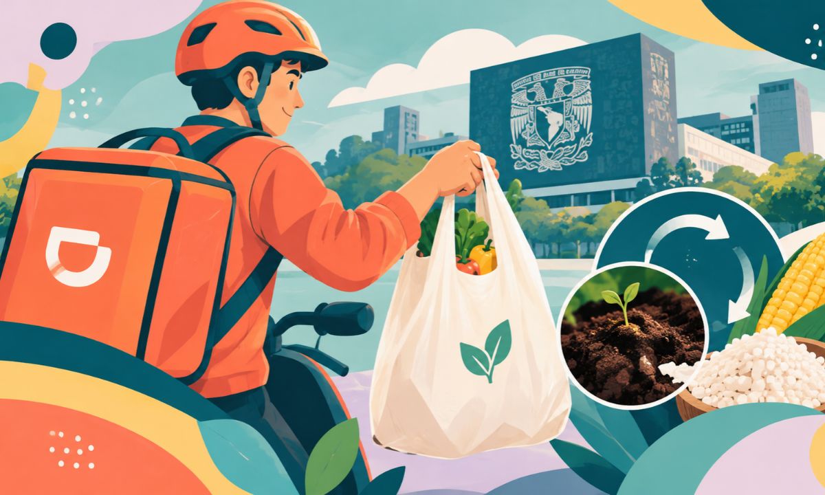DiDi Shop y sus bolsas compostables de maíz validadas por la UNAM